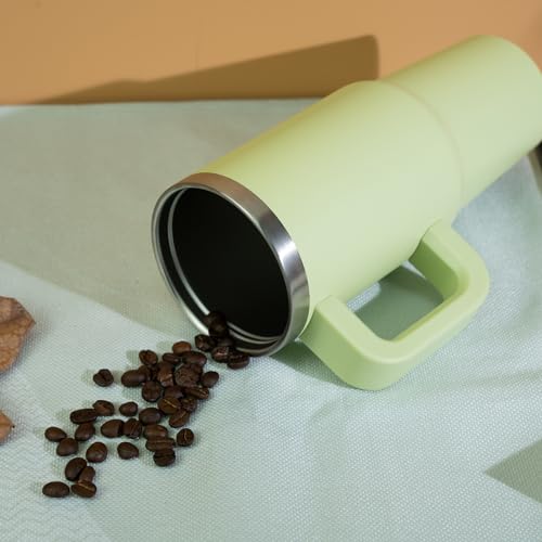 30oz Stainless Steel Insulated Tumbler with Handle & Straw