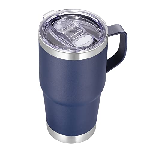 20oz Stainless Steel Tumbler with Handle, Lid, Straw