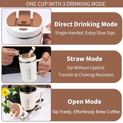 SunKrop Stainless Steel Coffee Tumbler with Accessories