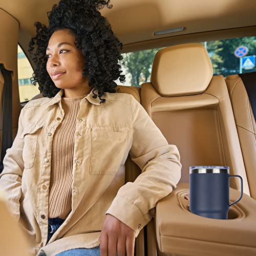 20oz Stainless Steel Tumbler with Handle, Lid, Straw