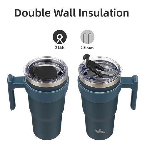 Konokyo 20oz Tumbler with Handle, Straws & Lid