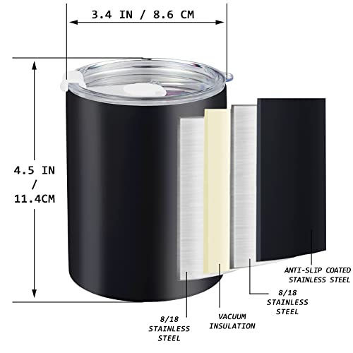 Handleless Insulated Travel Coffee Mug, Double-Walled Stainless Steel Cup