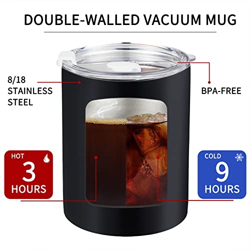 Handleless Insulated Travel Coffee Mug, Double-Walled Stainless Steel Cup