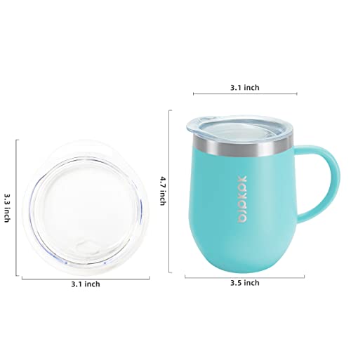 Turquoise Stainless Steel Coffee Tumbler Set, 12oz