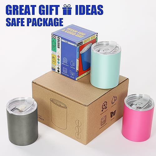 Handleless Insulated Travel Coffee Mug, Double-Walled Stainless Steel Cup