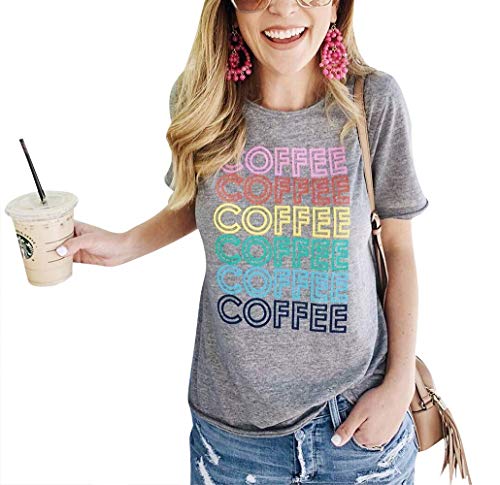 Women's Coffee Letters Print T Shirt