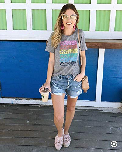 Women's Coffee Letters Print T Shirt