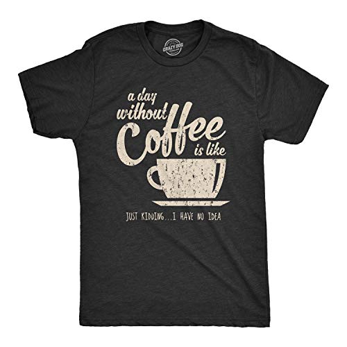 Vintage Mens Funny Coffee Addict T-Shirt Introvert Novelty