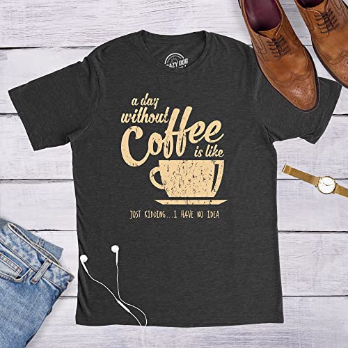 Vintage Mens Funny Coffee Addict T-Shirt Introvert Novelty