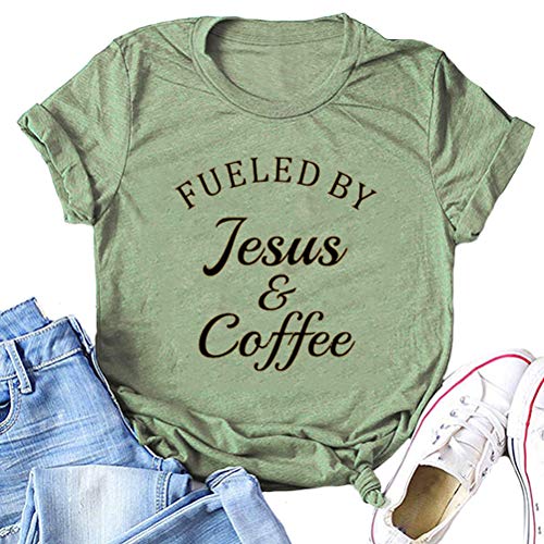 Fueled by Jesus and Coffee Christian Women's T-Shirt