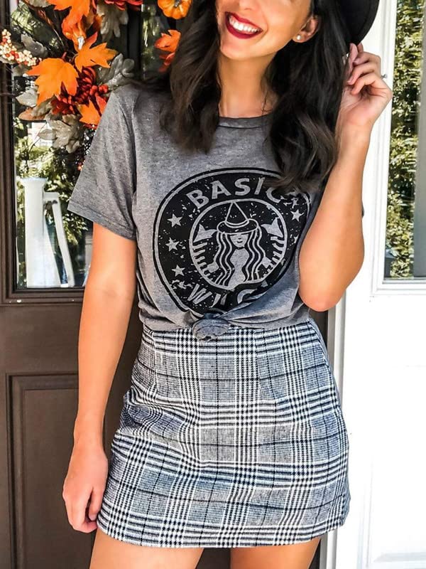 Basic Witch Coffee Tee for Women Halloween Graphic
