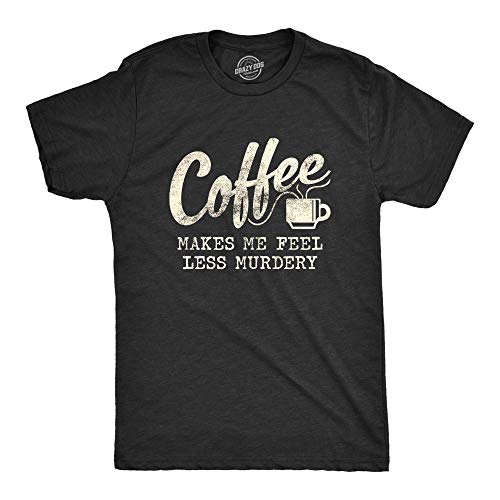 Funny Men's Coffee Humor Graphic Tee Black Color