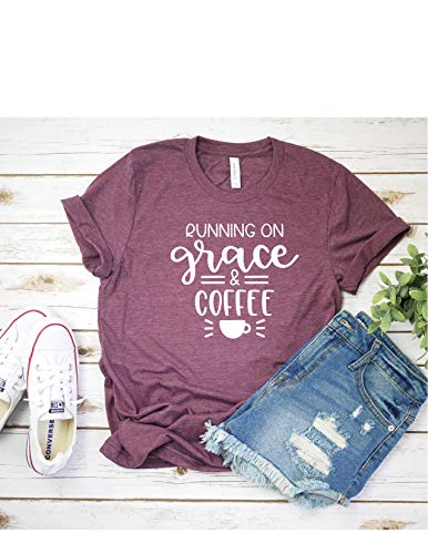 Graceful Blessed Coffee Lover Graphic Tee Shirt