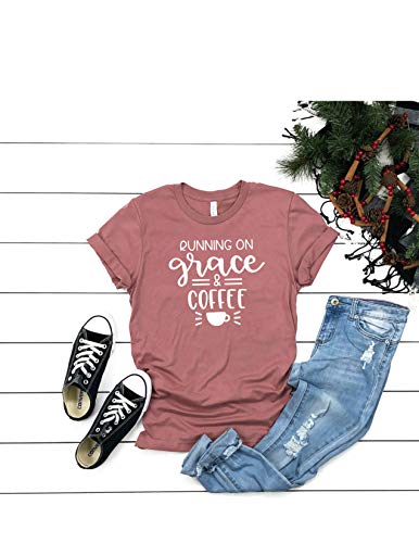 Graceful Blessed Coffee Lover Graphic Tee Shirt