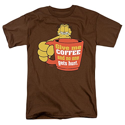 Garfield Give Me Coffee T Shirt & Stickers (X-Large)