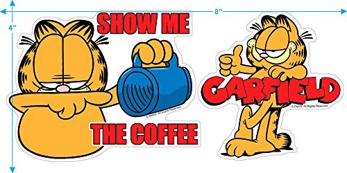 Garfield Give Me Coffee T Shirt & Stickers (X-Large)