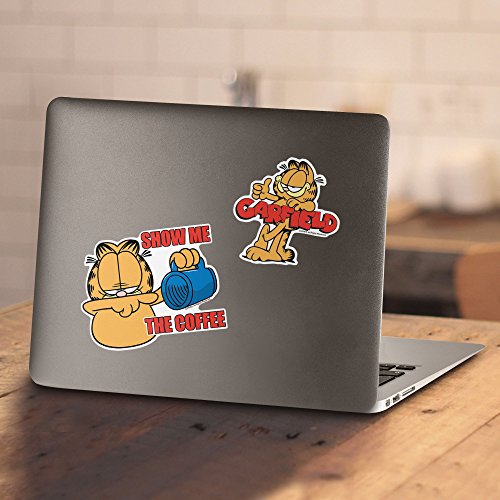 Garfield Give Me Coffee T Shirt & Stickers (X-Large)