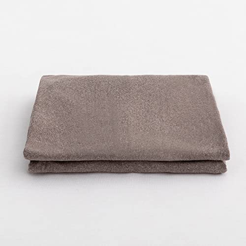 2-Pack Stretch Pillow Cases - Jersey Knit & Envelope Closure Pillowcases with Ultra Soft T-Shirt Like Polyester Blend - Suitable for Queen or Standard Size Set of 2, Heather Brown