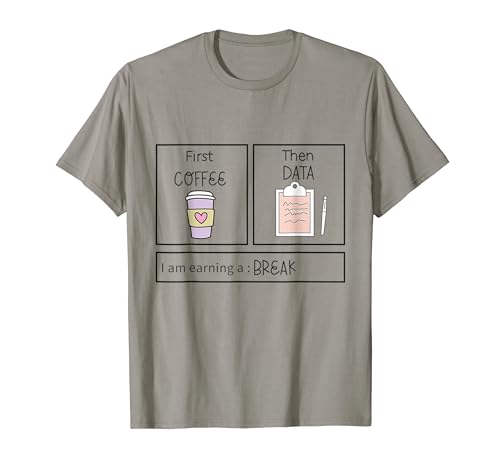 ABA First Coffee Then Data Funny Coffee T-Shirt
