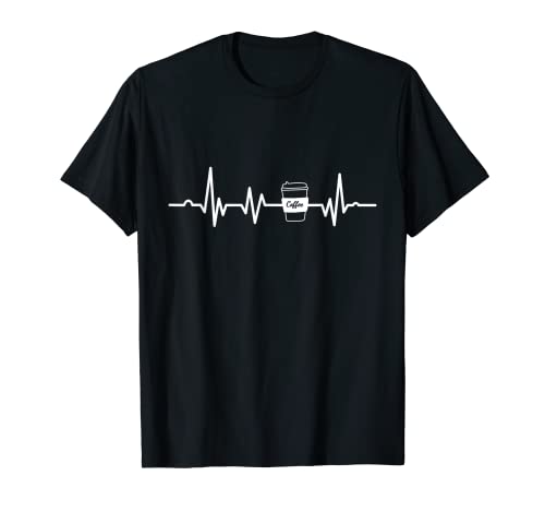 Coffee Heartbeat Funny Coffee Lifeline For Women And Men T-Shirt