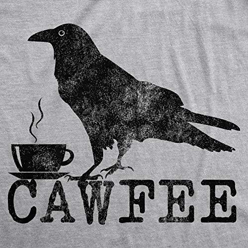 Womens Cawfee Tshirt Funny Coffee Drinking T Shirt Sarcastic Caffeine Joke Funny Womens T Shirts Funny Coffee T Shirt Women's Novelty T Shirts Light Grey S