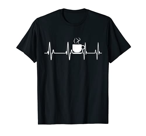 Coffee Heartbeat T Shirt Funny Coffee Lover Tee