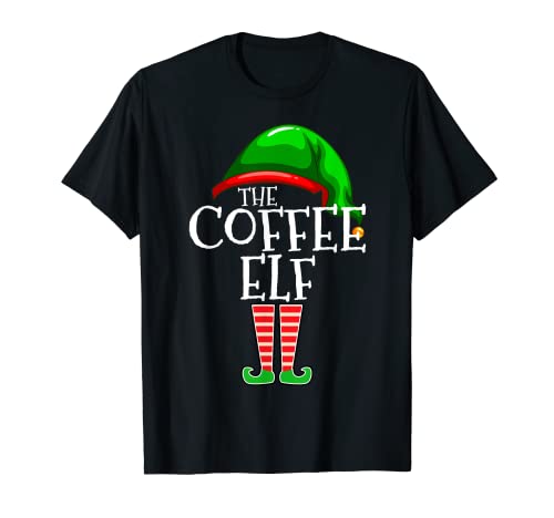 The Coffee Elf Group Matching Family Christmas Gifts Funny T-Shirt