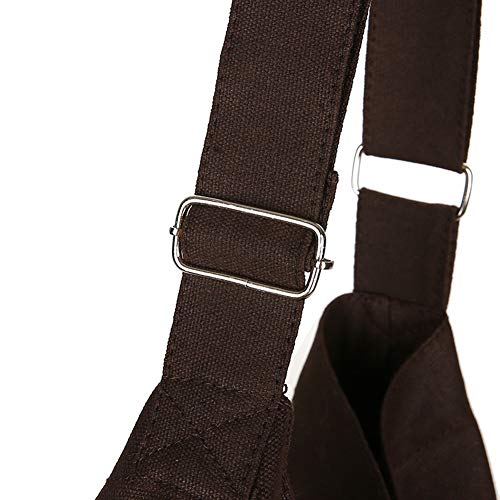 Covelin Women's Retro Large Size Canvas Shoulder Bag Hobo Crossbody Handbag Casual Tote Coffee