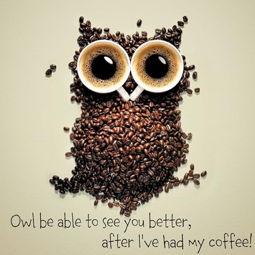 CafePress Owl Says COFFEE!! Tote Bag Canvas Tote Shopping Bag