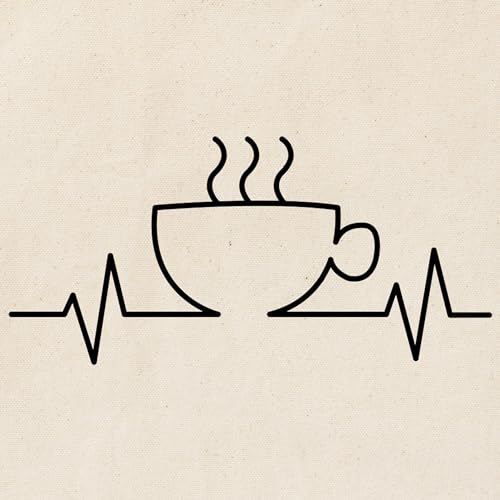 CafePress Coffee Heartbeat Tote Bag Canvas Tote Shopping Bag