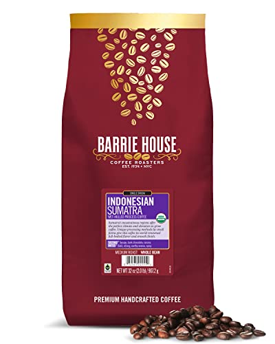 Barrie House Indonesian Sumatra Whole Bean Coffee, 2lb