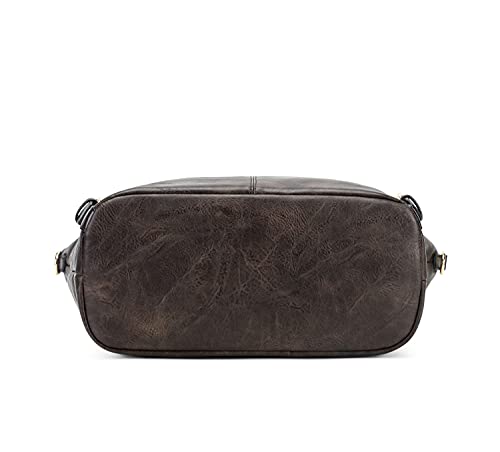 Women Tote Bag Handbags PU Leather Fashion Hobo Shoulder Bags with Adjustable Shoulder Strap (L, Deep coffee)