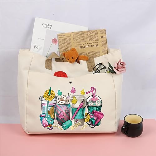 BLUPARK Hairstylist Coffee Tote Bag Hair Dresser Bag Hairstylist Coffee Bag Hairdresser Gift Hairstylist Accessorie Coffee Lover Gift (Hairstylist Coffee TO)