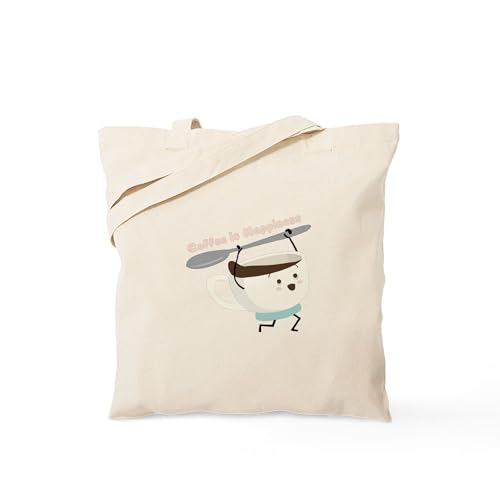CafePress Coffee Is Happiness Tote Bag Canvas Tote Shopping Bag