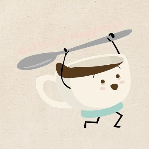 CafePress Coffee Is Happiness Tote Bag Canvas Tote Shopping Bag