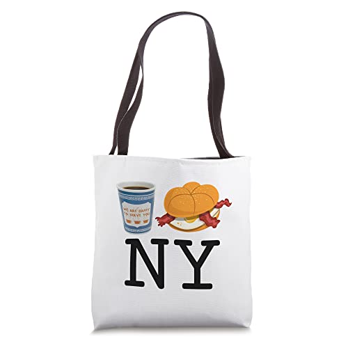 I love NY New York Bacon Egg and Cheese and Coffee Tote Bag