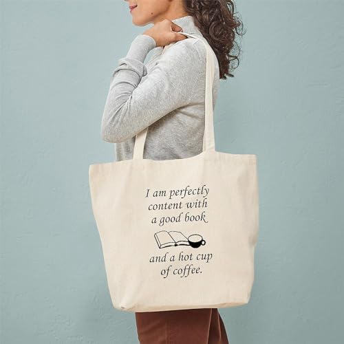 CafePress Good Book And Coffee Tote Bag Canvas Tote Shopping Bag