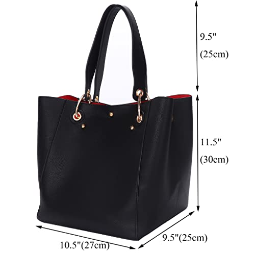 sqlp Leather Work Tote Bags for Women's Purse and handbags ladies Waterproof Shoulder commuter Bag Coffee