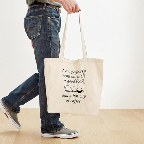 CafePress Good Book And Coffee Tote Bag Canvas Tote Shopping Bag