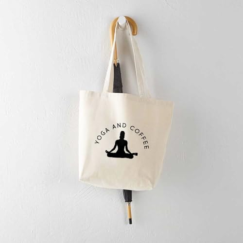 CafePress Yoga And Coffee Tote Bag Canvas Tote Shopping Bag