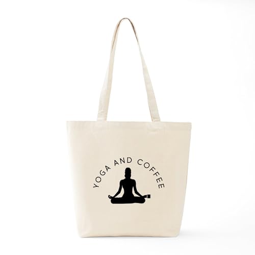 CafePress Yoga And Coffee Tote Bag Canvas Tote Shopping Bag