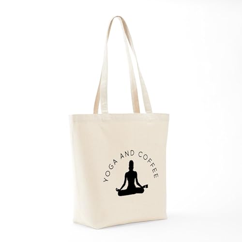 CafePress Yoga And Coffee Tote Bag Canvas Tote Shopping Bag