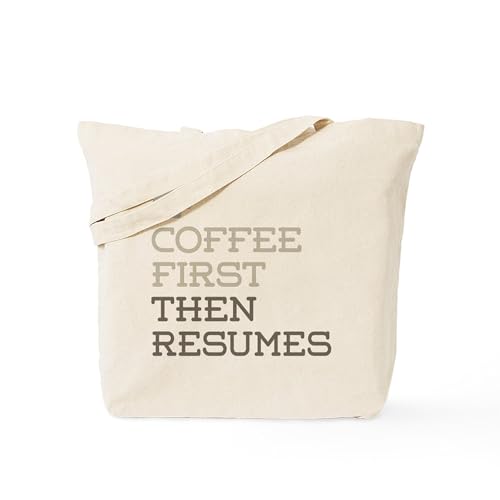 CafePress Coffee Then Resumes Tote Bag Canvas Tote Shopping Bag
