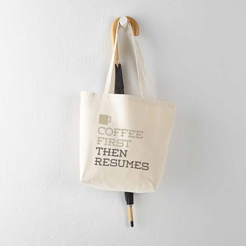 CafePress Coffee Then Resumes Tote Bag Canvas Tote Shopping Bag