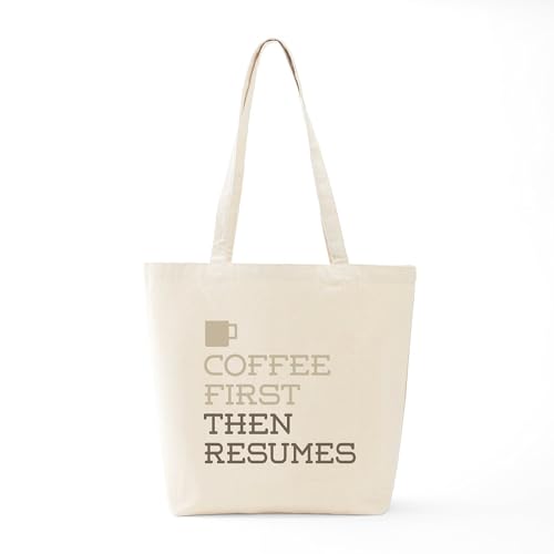 CafePress Coffee Then Resumes Tote Bag Canvas Tote Shopping Bag