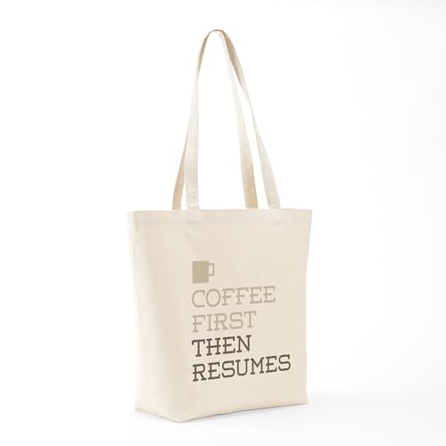 CafePress Coffee Then Resumes Tote Bag Canvas Tote Shopping Bag