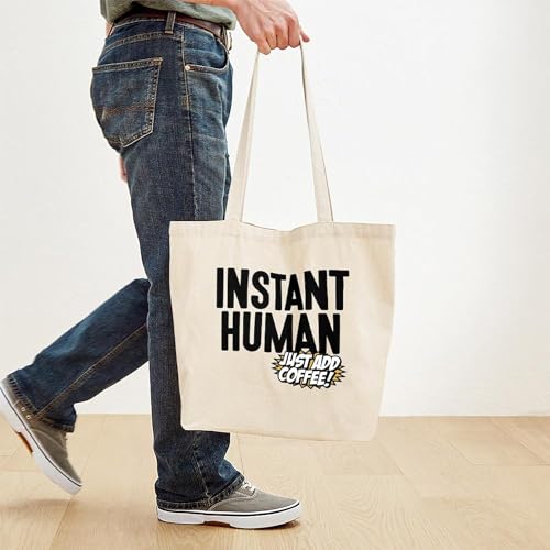 CafePress Instant Human Just Add Coffee Tote Bag Canvas Tote Shopping Bag