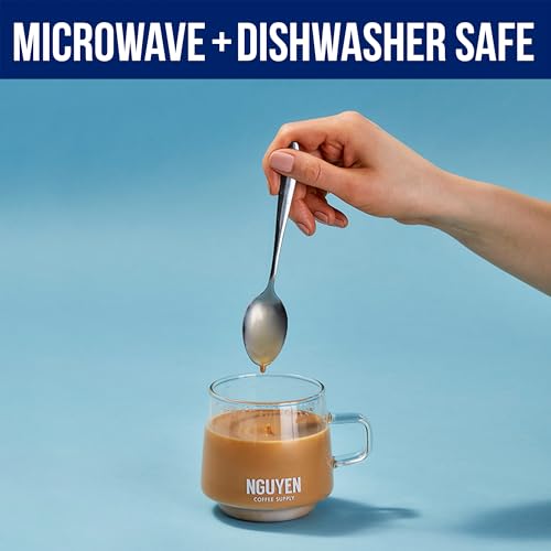 NGUYEN COFFEE SUPPLY - Coffee Brewing Tool Starter Kit with Glass Mug, Coffee Scoop Set, and Stainless Steel 4oz Phin Filter: Authentic Vietnamese Coffee Brewing Tools for Home