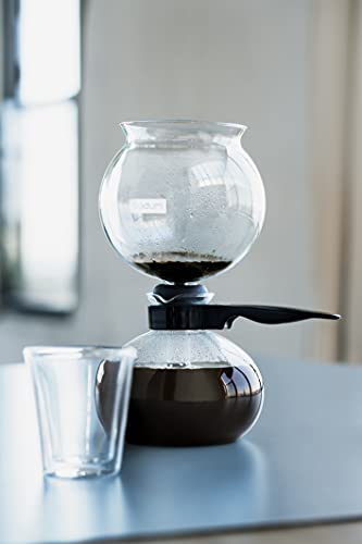 Bodum PEBO Coffee Maker, Vacuum Coffee Maker, Siphon Coffee Brewer,Slow Brew, Bold Flavor, Made in Europe, Black, 8 cup, 1 liter, 34 Ounces