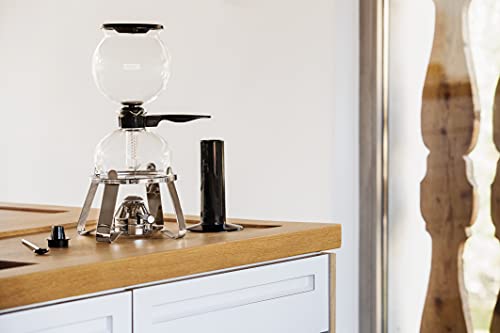 Bodum PEBO Coffee Maker, Vacuum Coffee Maker, Siphon Coffee Brewer,Slow Brew, Bold Flavor, Made in Europe, Black, 8 cup, 1 liter, 34 Ounces